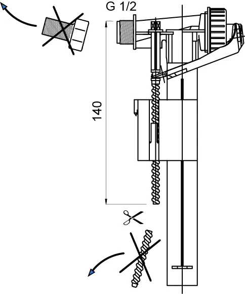 Fill valve HVK G 3/8