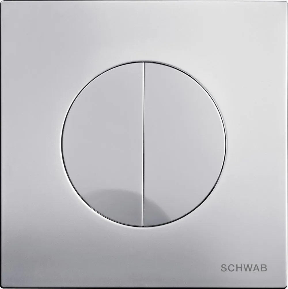 Flushing plate ATENA DUO, matt chrome