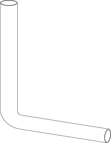 Flush pipe elbow 390 x 350 mm, white