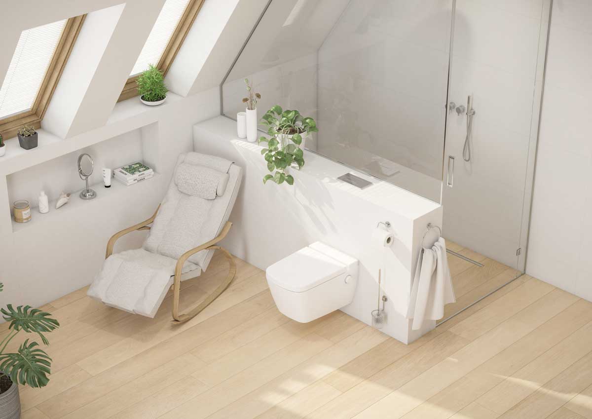 Concealed cistern for low installation heights - DUPLO WC 387