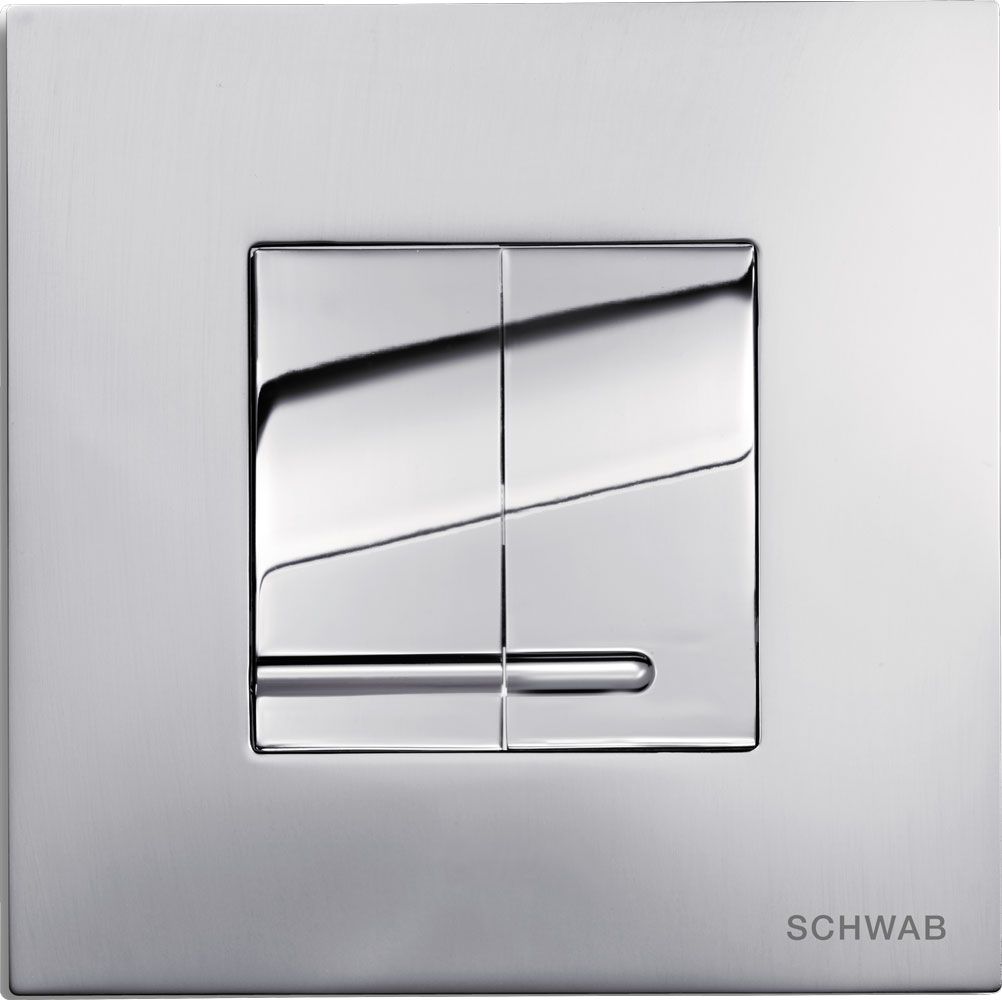 Flushing plate ARTE DUO METALL, bright/matt chrome