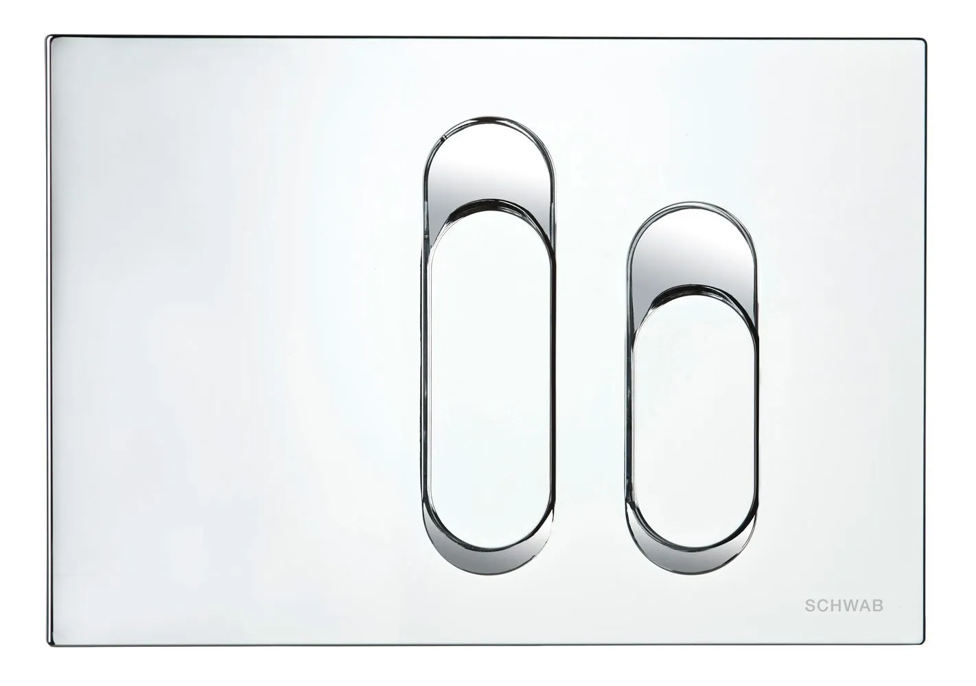 Flushing plate DURA, matt chrome