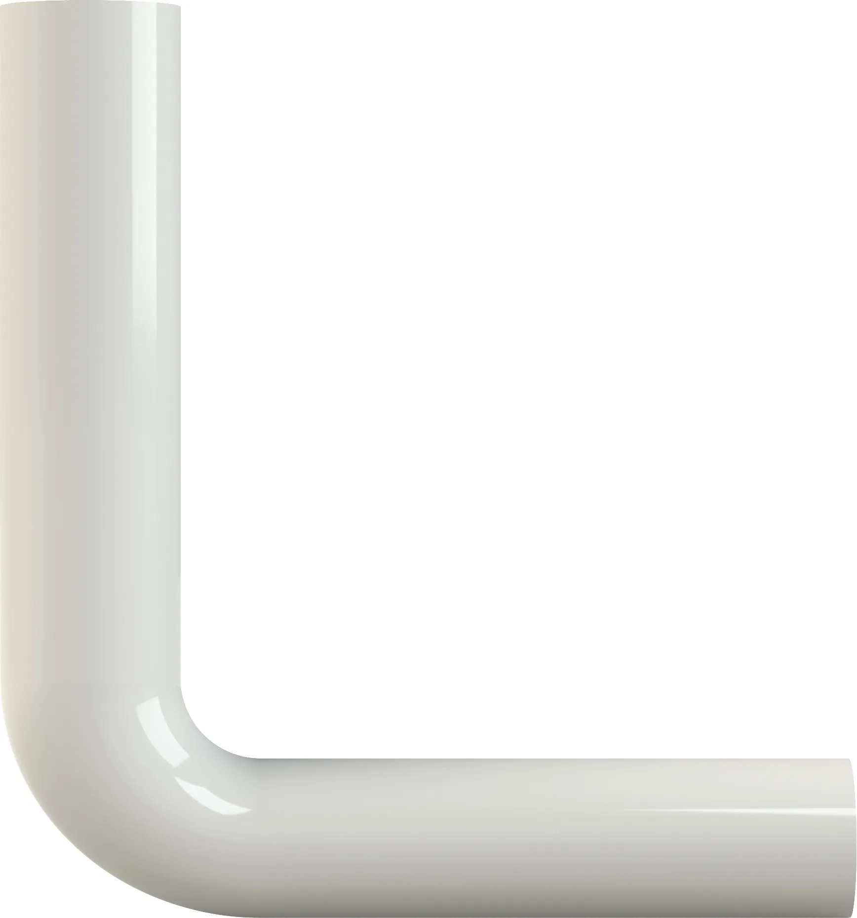 Flush pipe elbow, 230 x 210 mm, white
