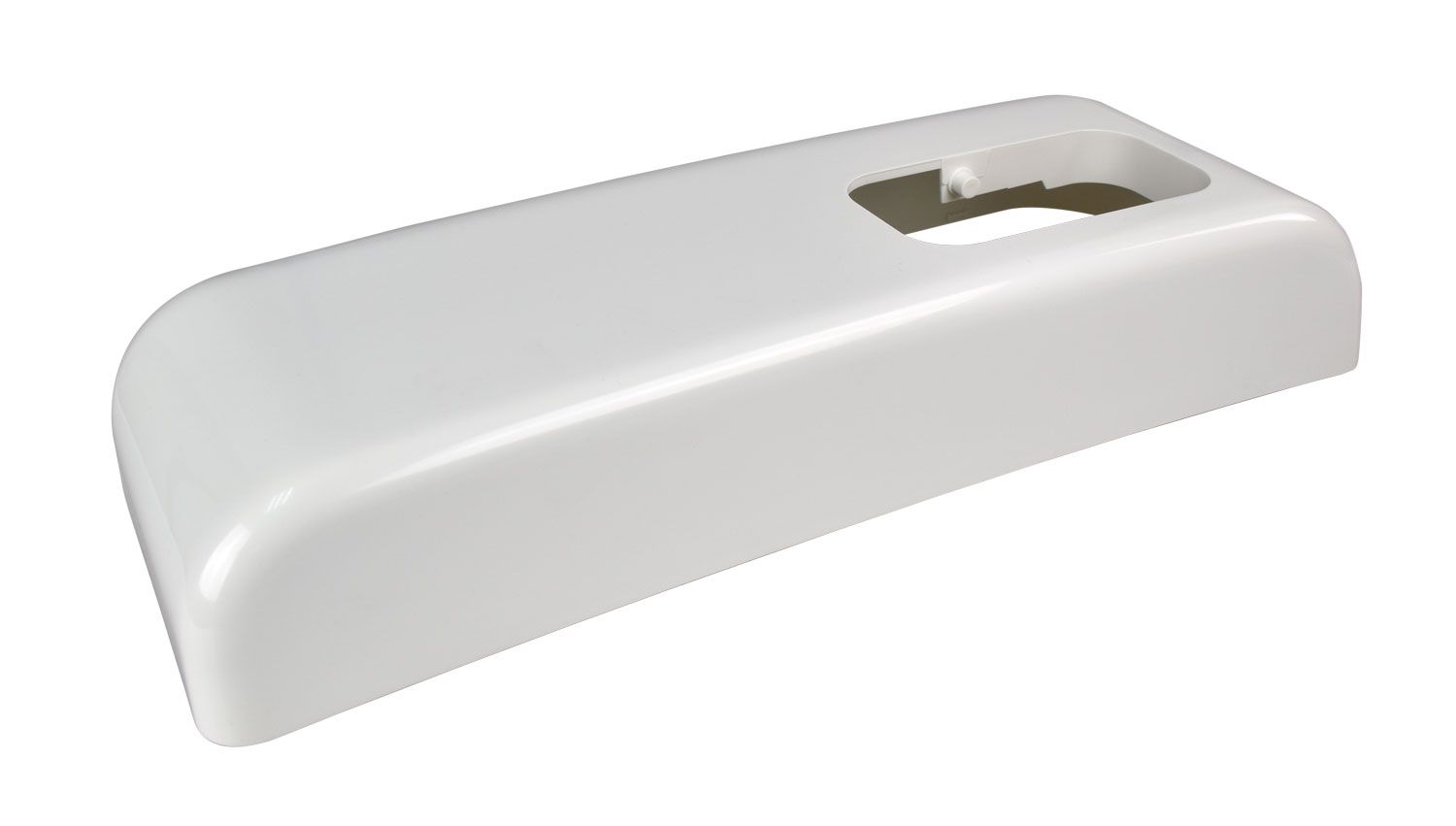 Cistern cover with function button, white