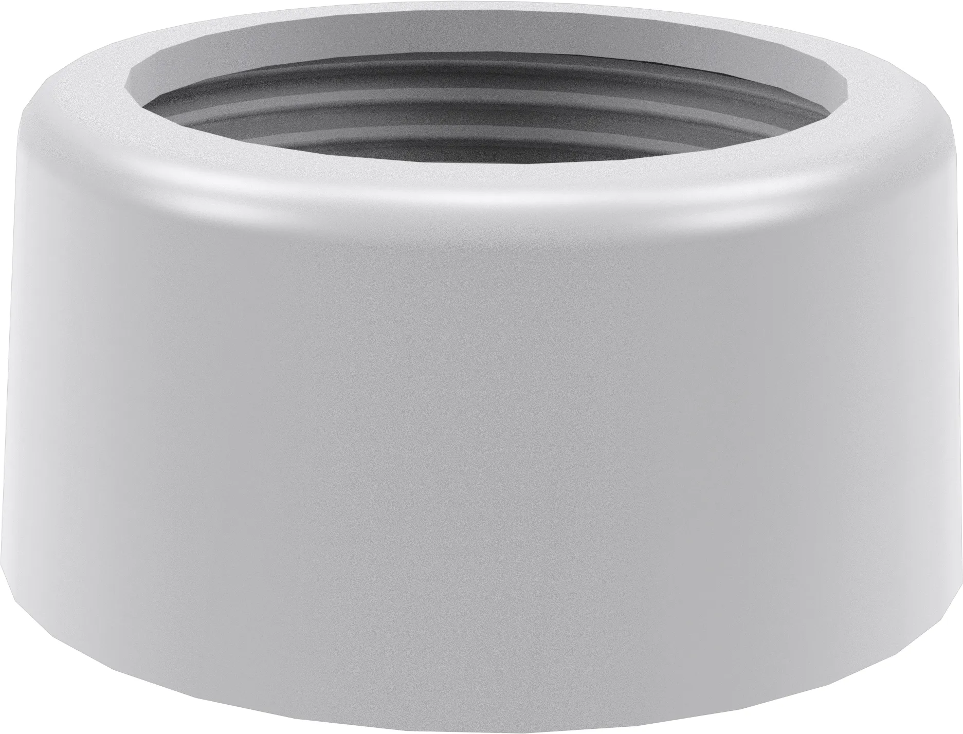 Flush pipe rosette, white