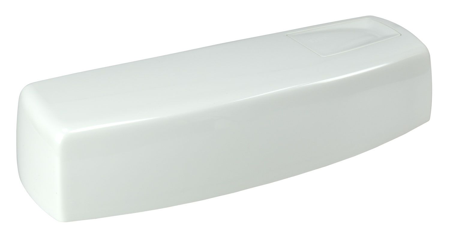 Cistern cover with function button, white