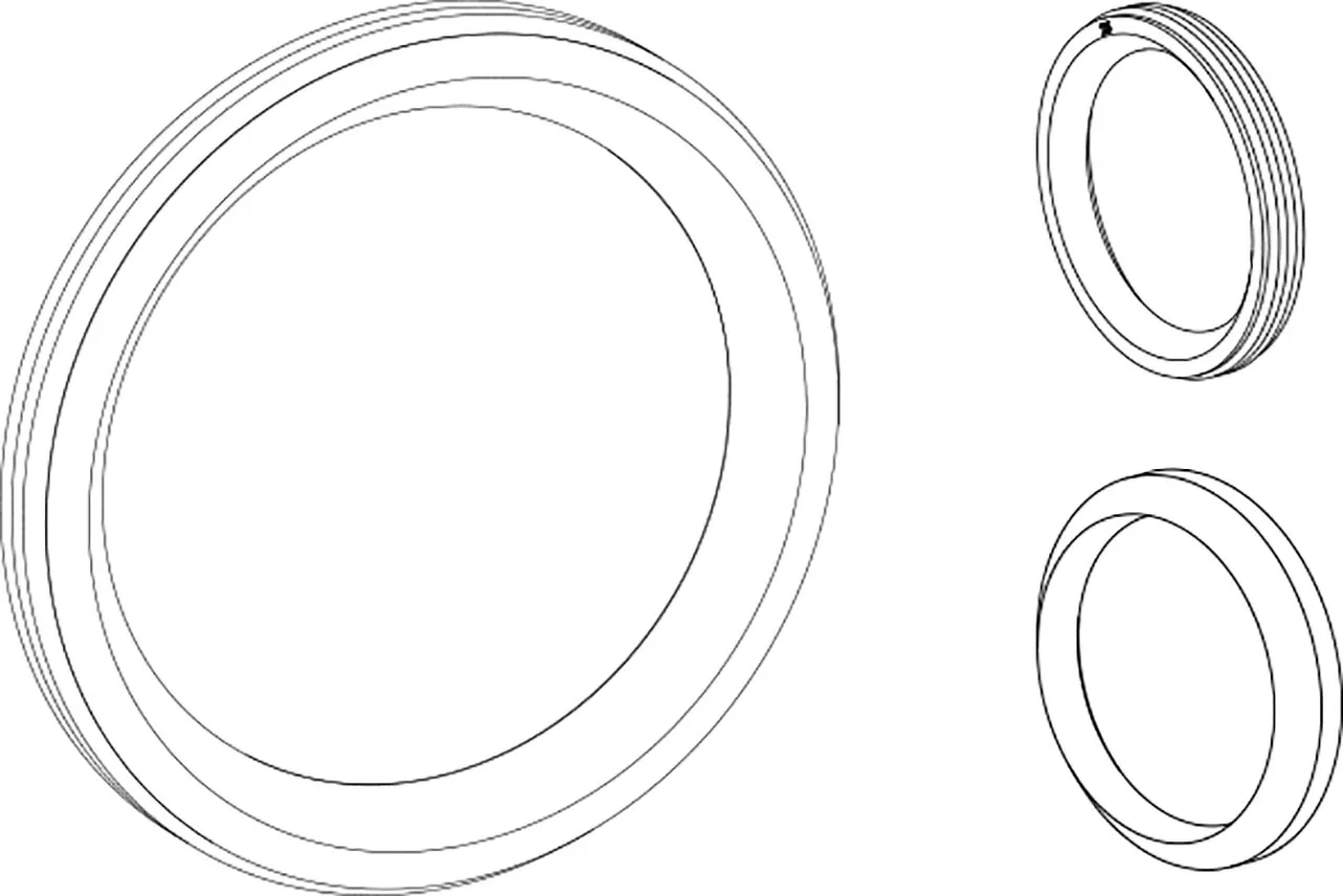 Set of rubber seals for 90 mm drain pipe and drain elbow