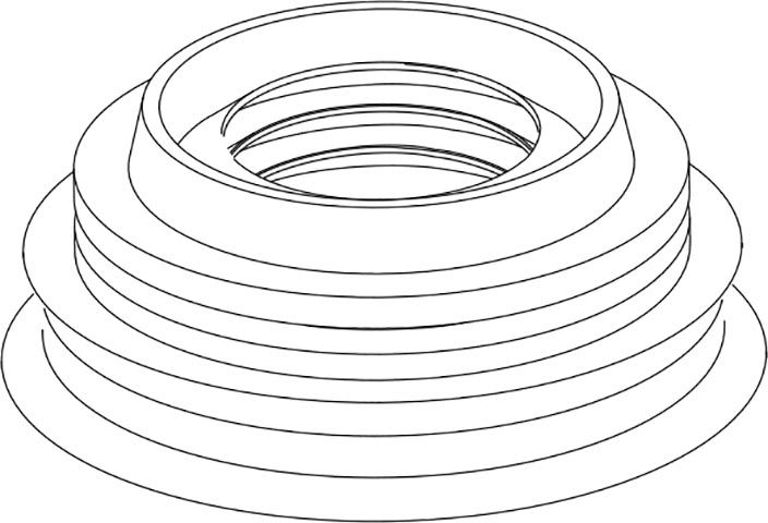 WC flush pipe connector seal No. 102