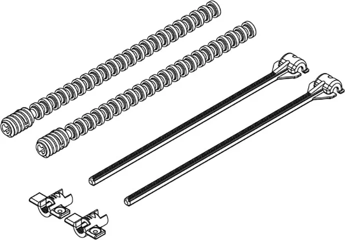 Mounting and regulation pin set for DUO plates, cisterns 3800/380