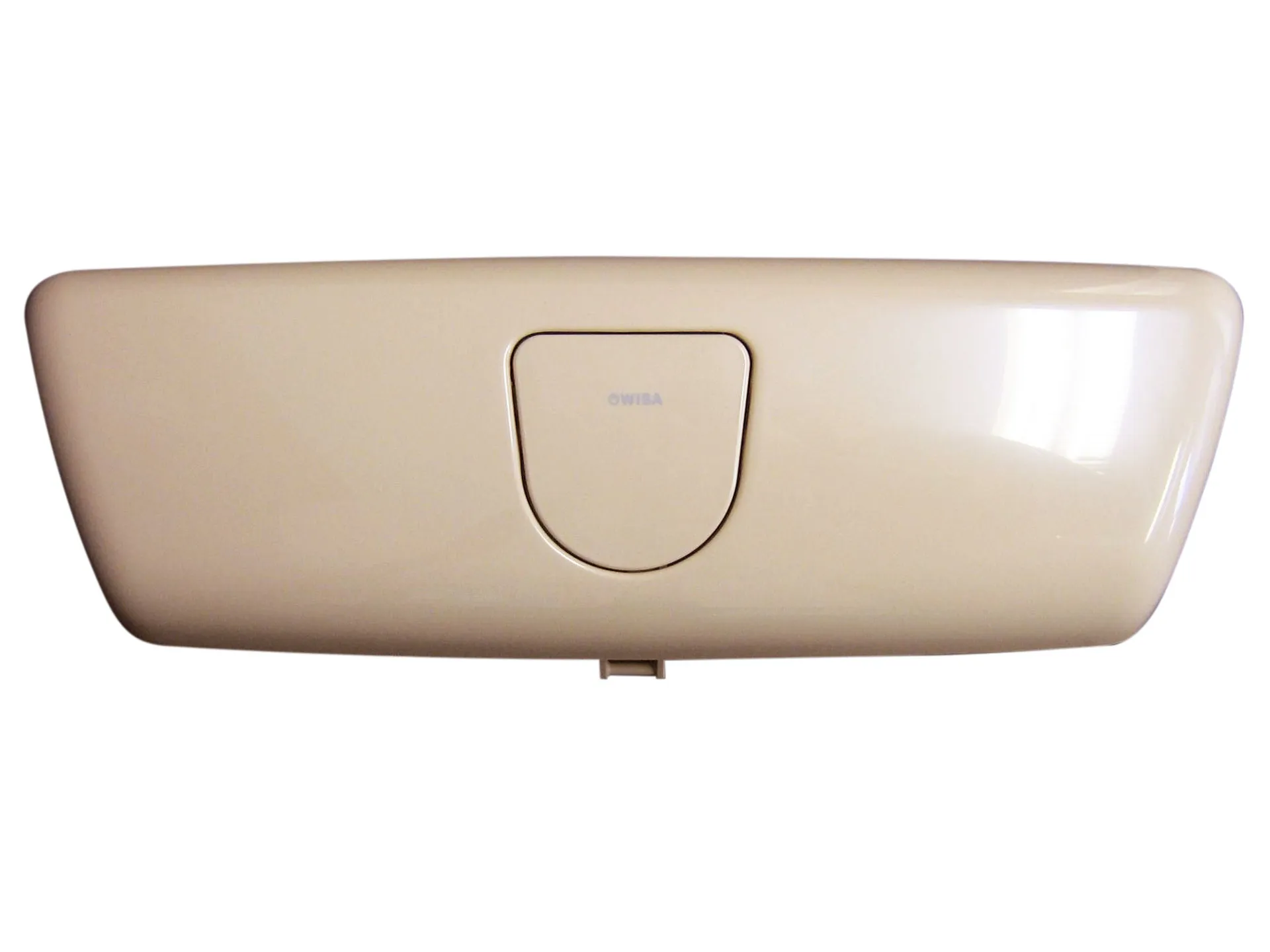 Cistern cover with a function button, beige