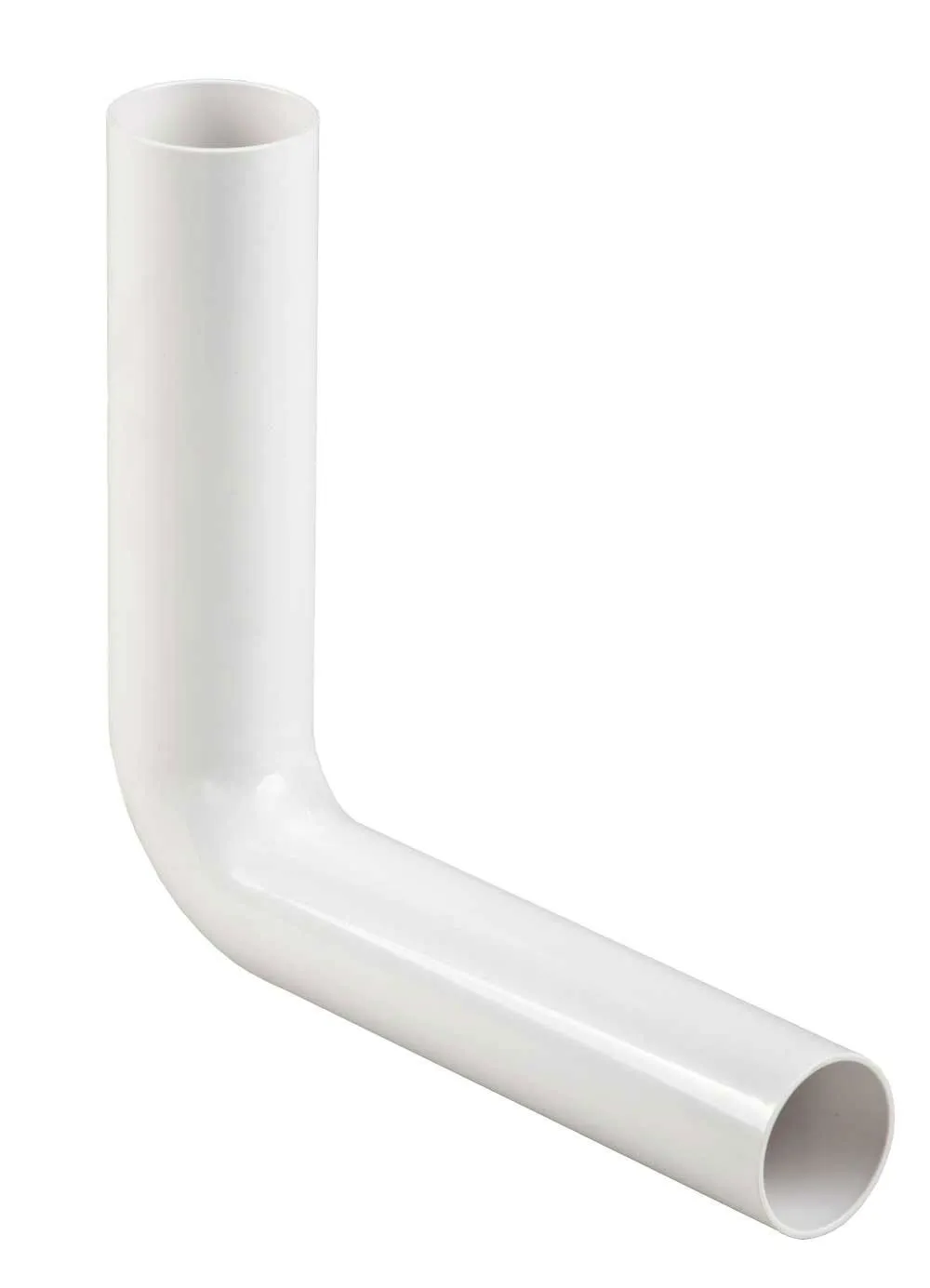 Flush pipe elbow, white