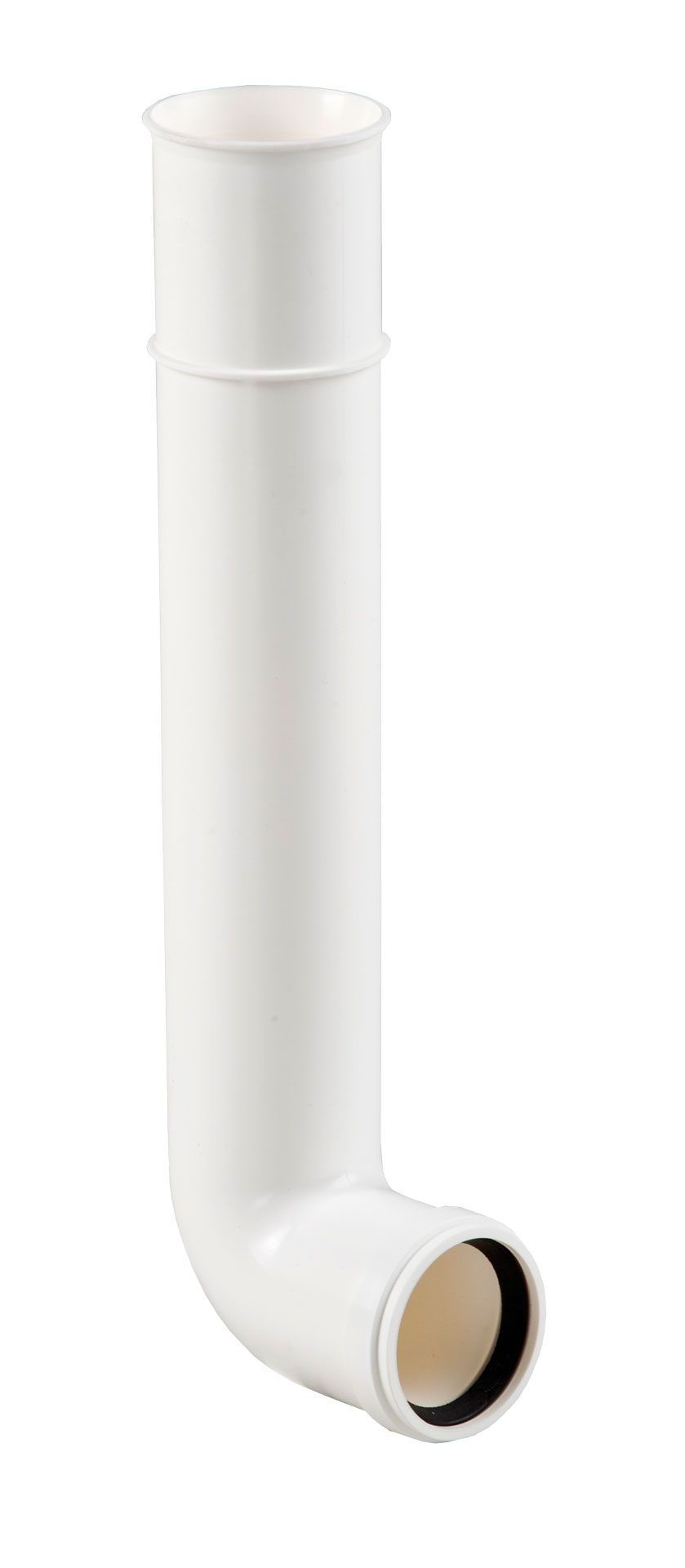 Flush pipe elbow 300 x 70 mm, white