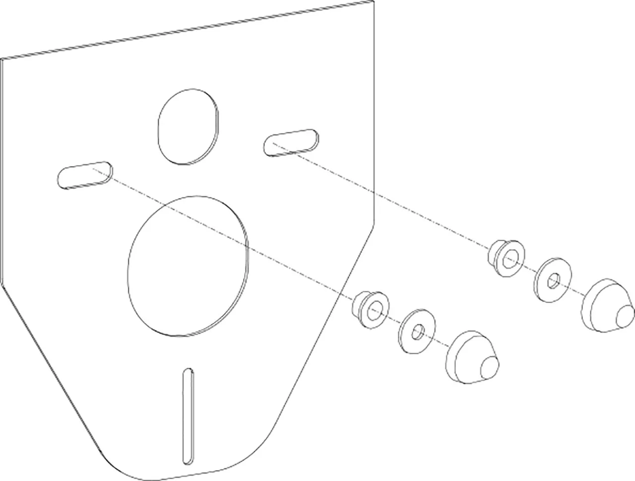 Insulation set for wall hung toilet bowl and bidet