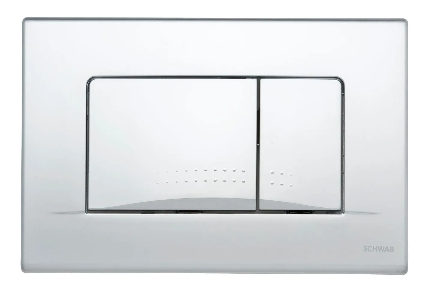 Flushing plate DOTS DUO, matt chrome