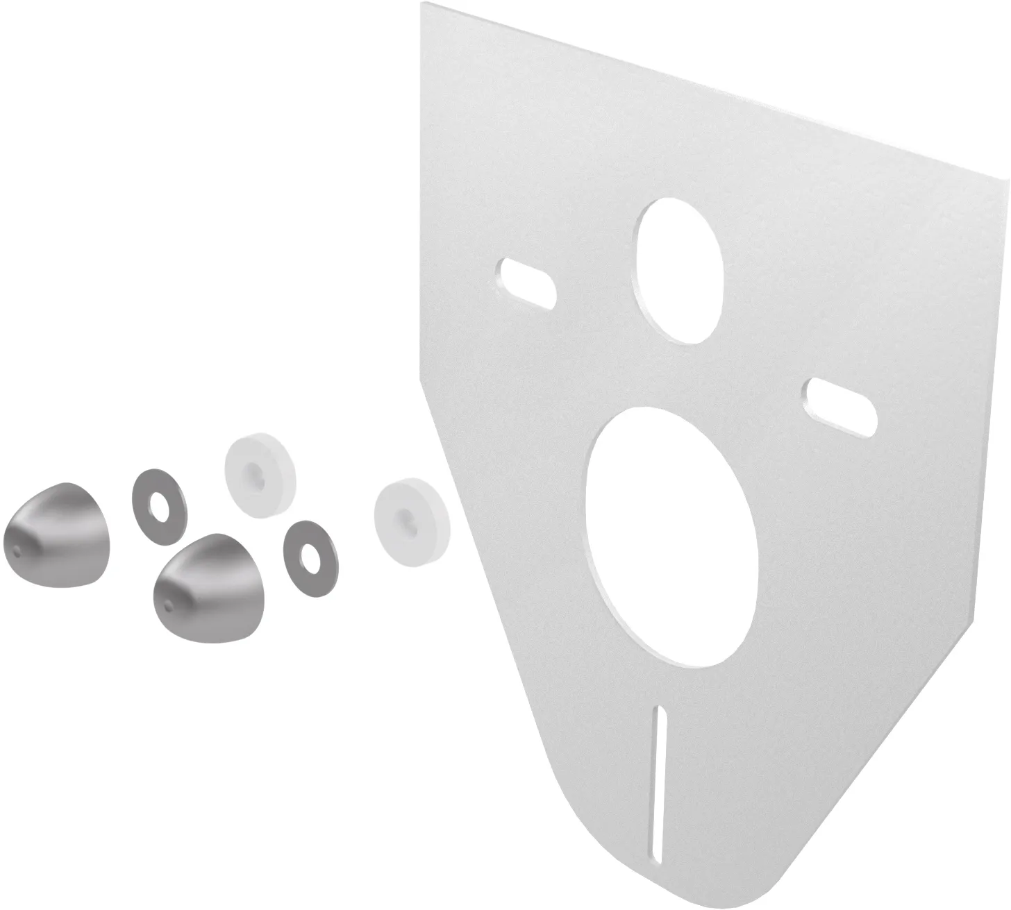 Insulation set for wall hung toilet bowl and bidet