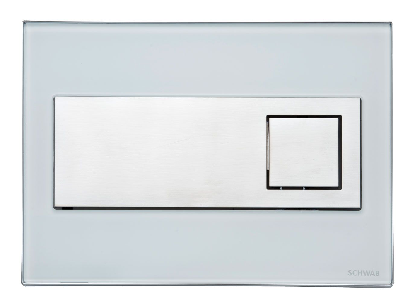 Flushing plate CARO GLASS, white