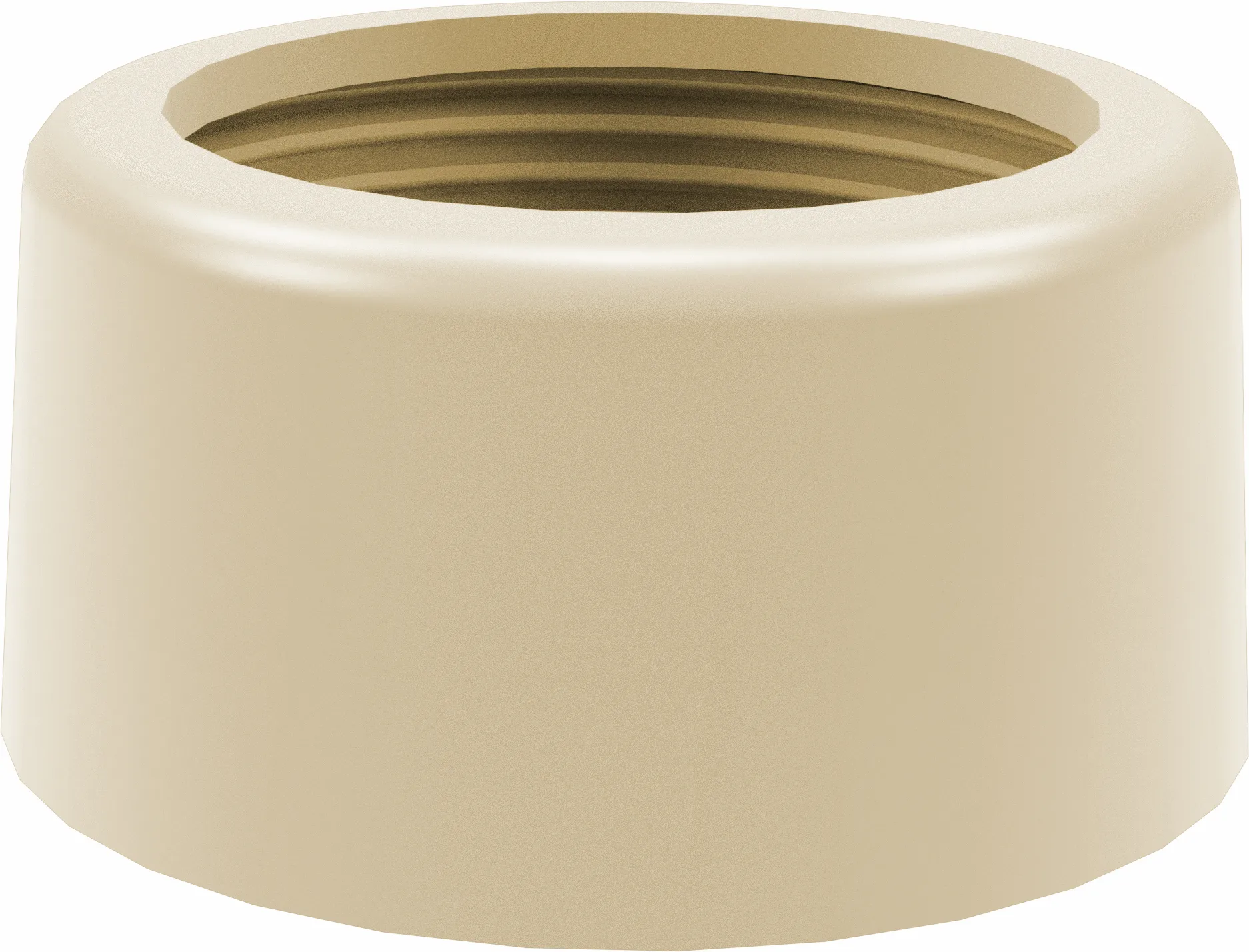 Nut for flush pipe, beige