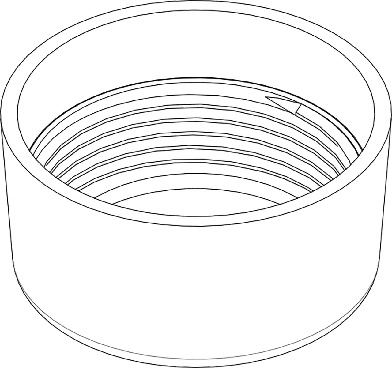 Flush pipe rosette, white