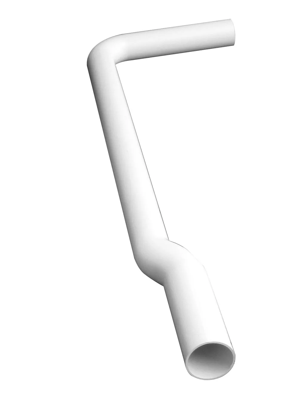 Flush pipe elbow 770 x 220 mm, white